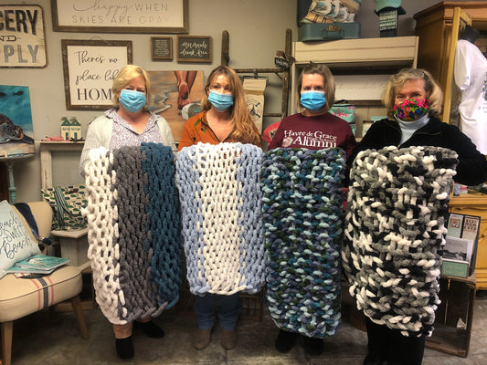 Chunky knit Blanket Workshop 9/11/21