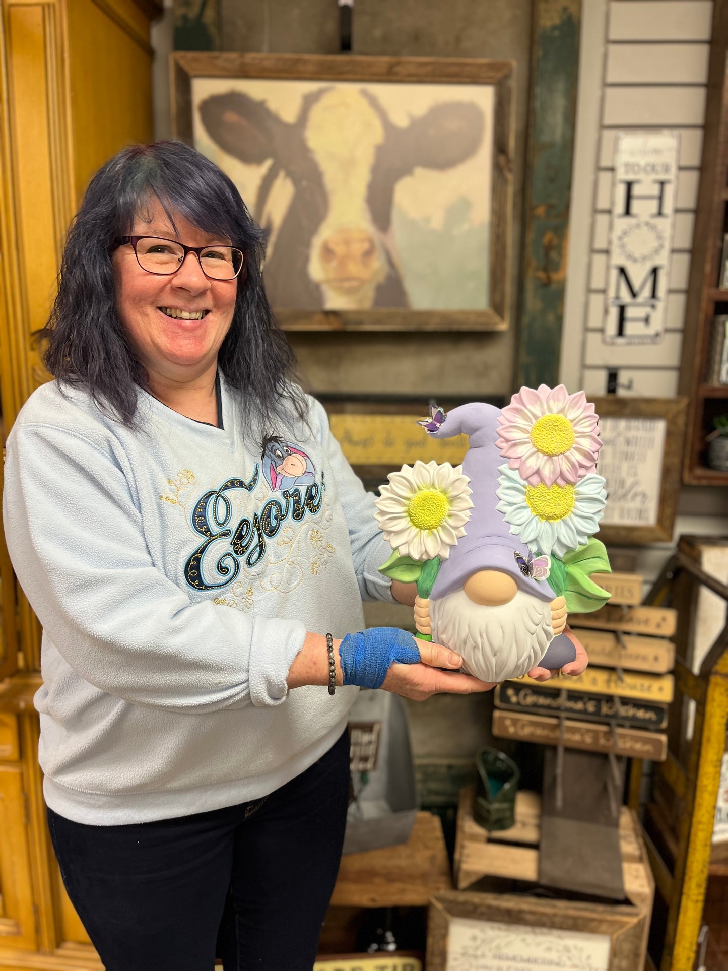 Ceramic Sunflower gnome workshop 4/30/22