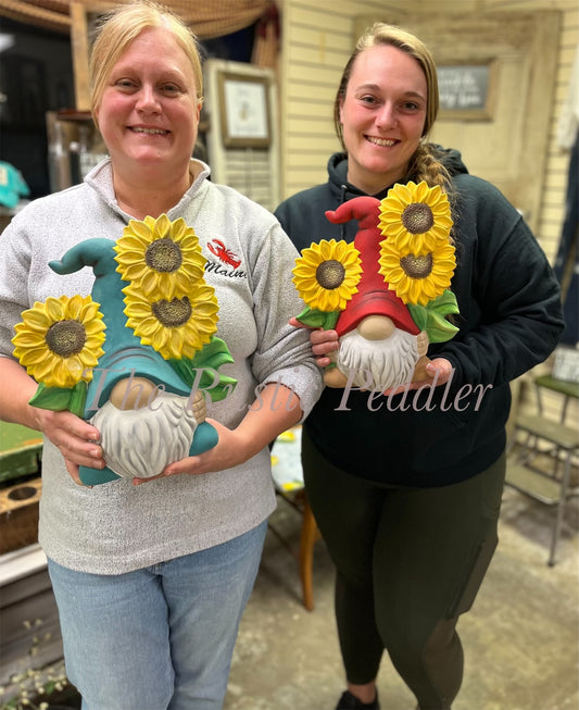 Ceramic Sunflower gnome workshop 4/30/22
